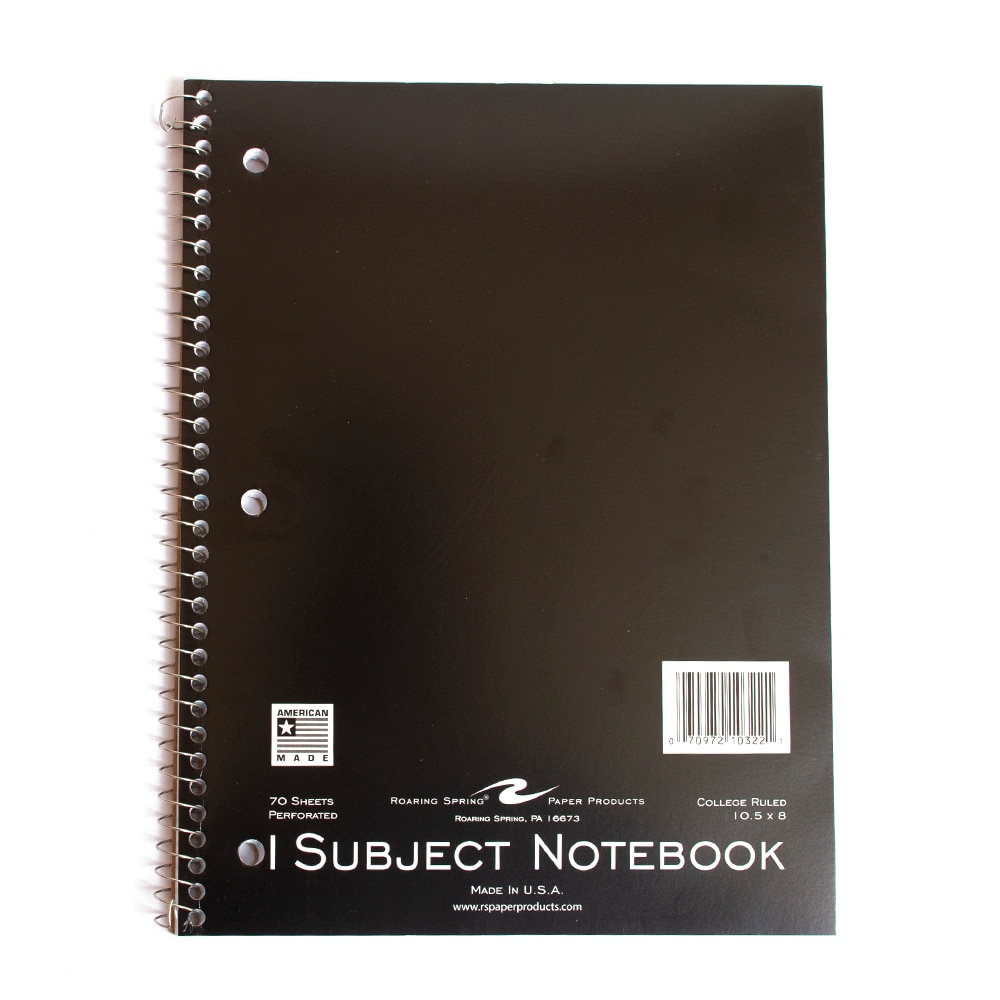 Roaring Spring, Notebook, Spiral, 70 Count